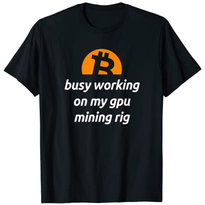 Blockchain Zitat Bitcoin Miner Kryptowährung GPU Mining Rig T-Shirt