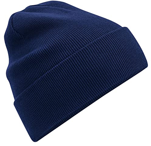 Beechfield B45N Organic Cotton Original Cuffed Beanie - Oxford Navy