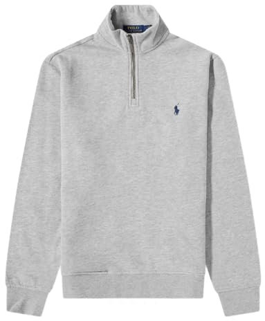 Polo Ralph Lauren Men's Estate-Rib Quarter Zip Pullover, Andover Heather, Medium