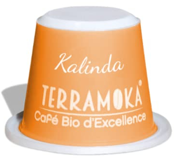 TERRAMOKA 300 Capsules Café Bio d’excellence 100% Pur Arabica d’Inde de Bourbon - Compatible avec les machines à Capsules Nespresso - Faible en acidité et corsé- Zéro Déchet - Torréfié en France