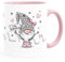 SpecialMe® Kaffee-Tasse Frohe Weihnachten Wichtel Zwerg Gnom Weihnachtsmotiv persönliche Geschenke weiss-innen-rosa standard
