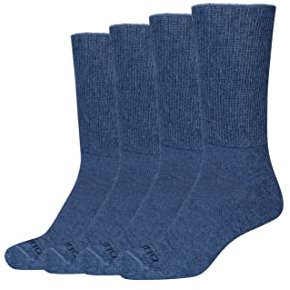 Camano Unisex Diabetikersocken 4er Pack 35/38 denim melange
