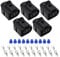 eMagTech 5 Sätze Autoscheinwerfer Nebelscheinwerfer Steckverbinder 1J0973722 Kompatibel mit VW Kompatibel mit Audi Kompatibel mit Seat 2-poliger Scheinwerfersteckverbinder