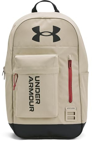 Under Armour Unisex's Halftime Backpack, (289) Khaki Base/Sedona Red/Anthracite, One Size