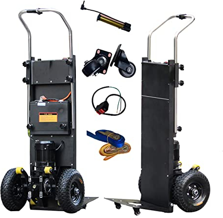 Elektrische Sackkarre, Herausnehmbarer Akku (48 V/36 Ah), Tragfähigkeit (400 Kg), 1200W BüRstenlosem Motor, Elektrischer Treppensteiger Treppen Hoch Und Runter,20AH