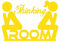 Pegatina vinilo 14x10cm para puerta lavabo Thinking room (Blanco mate)