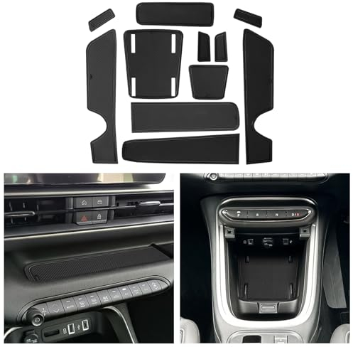 CDEFG Compatibile con Jeep Avenger 2023 2024 2025, Tappetino Antiscivolo Antipolvere Antigraffio Tappetini in Gomma Portabicchieri Auto Avenger EV Hybrid 2023 Accessori (Nero)