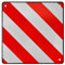 2 in 1 Panneau de Signalisation Réfléchissante, 50x50cm Panneau d'Avertissement Rouge Blanc 2 en 1 Italie Espagne Portugal pour Cale Camping Car, Porte Velo, Remorque Arrière, Caravane