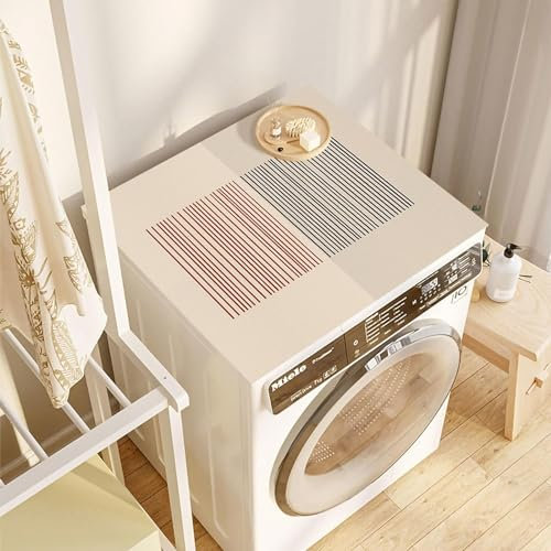 QMZDXH Cubierta Antipolvo para Lavadora, Nevera Cubierta Antipolvo, Mueble Lavadora Exterior, Funda Lavadora 60 x 60 CM, Apta para Secadora, Frigoríficos, Microondas H,65 * 90cm