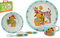 Vaisselle avec motifs ours et zèbre assiette creuse. Tasse et couverts assiette : 22 cm