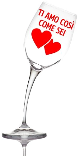 Aurìca Gobelet à vin plié Je t'aime tellement comme tu es- Le gobelet qui brille damour… Et Une pincée dIronie! - Cadeaux de la Saint-Valentin pour lui et pour elle