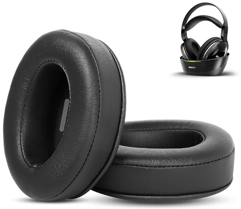 ACCOUTA Cuscinetti di ricambio premium compatibili con le cuffie SHD8850/12 SHD8800/12 Cuscinetti auricolari con pelle proteica più morbida e memory foam