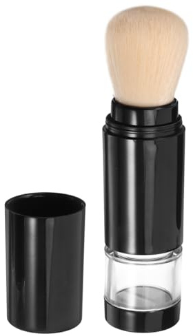 Healeved Automatic Powder Makeup Brush Portable Refillable Blush Brush for Loose Powder Face Cosmetics Tool with Comfortable Handle