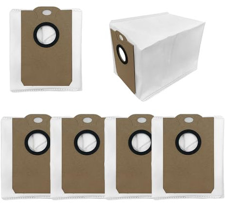 JJRUN 6pcs Bolsas de recambio para Cecotec Conga 2299 Ultra Home X-Treme, Vital, Genesis, Bolsas reemplazos, Papel, 3 litros, Bolsa de aspirador robot