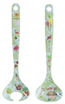Overbeck and Friends - Salatbesteck - Oh Happy Day - Garten, Blumen, Bienen, Erdbeeren
