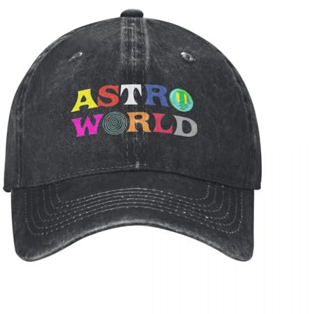 ORHFHVW Baseballkappe Cactus-Jack ASTROWORLD s Distressed Denim Washed Look Mama I Can Fly Letter Headwear Outdoor Workouts Soft Hats Cap Geburtstagsgeschenk