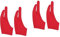 FRCOLOR 4 Pcs Artist Gloves Two Finger Curved Digital Art Glove Drawing Glove 2 Finger Gloves Graphic Tablet Glove Artist Drawing Two Finger Glove Pen Display Glove Red