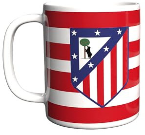 CyP Brands- Atlético de Madrid, Taza, Taza Cerámica, Desayunos, Menaje, Tazas Originales, Color Blanco, Producto Oficial