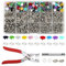 TAIANJI Druckknopf, 770 Stück Metall Druckknöpfe Set mit Zange 9.5 mm Metallknöpfe, Nähfrei Jersey Druckknöpfe für DIY Nähen Kleidung Reparaturen, 10 Farben