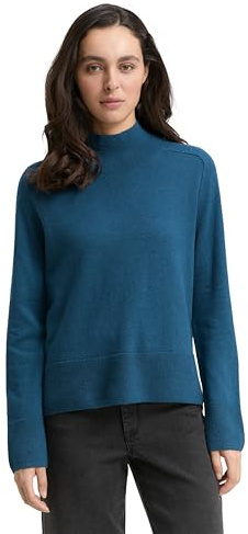 Tom Tailor Damen 1047698 Strickpullover mit Stehkragen (1er Pack)