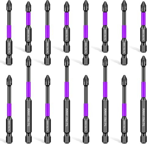 20PCS Long Impact Driver Bits: PH2 Magnetic Impact Screwdriver Drill Bits 50mm 70mm 90mm 100mm