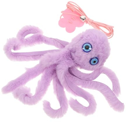 TOYANDONA Interaktives Katzenspielzeug Mit Glocke Hängendem Tür-oktopus Für Selbstständiges Spielen Und Training Für Katzen Und Kätzchen Violett