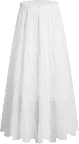 Genfien Gonne Donna da Donna Gonna Lunga in Chiffon con Fodera