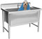 Vasca da toelettatura for cani da 47 pollici for animali domestici,Vasca da Bagno Professionale in Acciaio Inox per Cani, con Accessori per Rubinetto, Lavandino per Doccia(100cm/39.4in)