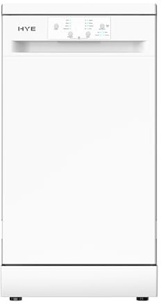 HYE Slimline Dishwasher, 45cm Small Dishwasher, Freestanding Dish Washer With A White Finish, Compact Under Counter Design, 9 Place Settings, 29-Minute Quick Wash, 4 Programs [2025]