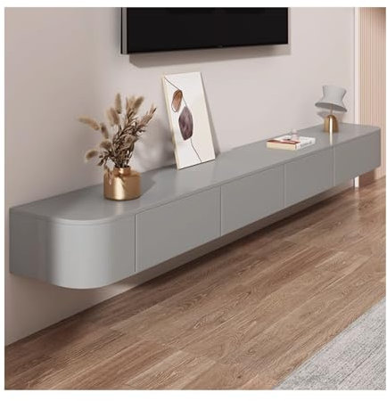 YAONJS Meuble TV Suspendu Table Basse Murale en Bois Massif Maison Salon Petit Appartement Meuble TV Mural Suspendu(240cm)