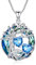 TOUPOP S925 Collier avec pendentif en forme d'arbre de vie en argent sterling 925 avec 2 pierres de naissance en forme de cœur avec cristal - Cadeau d'anniversaire et de Noël pour femme, 0,86*0,86