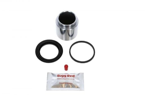 Bigg Red - Rear L or R Brake Caliper Rebuild Repair Kit + Piston - Compatible with VW Golf 2012–2018