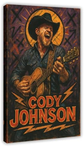 ZYGNBHL Poster mit Country-Sänger Cody_Johnson, für Zuhause, Raumdekoration, Geschenke, 30 x 45 cm