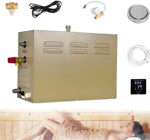 WTRYRN Shower Bath SPA Generator,Steam Shower Generator Kit,with Self-draining Sytem, LED Digital Controller,Suitable for Bathrooms, Sauna Bathing Places, Hotels 10.5KW