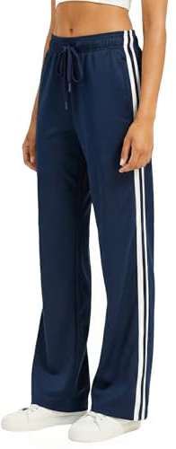 Zylioo Lang Bein Jogginghose Damen mit Seitenstreifen Sporthose,Tall Frauen Sweatpants Sweathose Weites Bein Laufhose Trainingshose Freizeithose