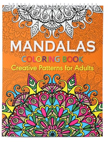 VYNZOR Mandalas Malbuch für Erwachsene Enstpannung und Stressabbau | Ausmalbuch für Erwachsene Reduzieren Stress | Mandala Buch für Erwachsene A4 | Premium Papier Spiralbindung (20 Blatt)