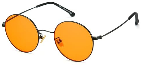 Cyxus Gaming Brille Orangefarbene Linse Blaulichtfilter Brille Stil für PC TV Tablet Unisex 8090O02
