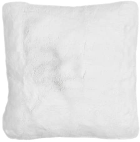 -LUXOR- living Kissen Coste Kunstfell Dekokissen in Schaffelloptik - Flauschiges Kuschelkissen Sofakissen für Deko Wohnzimmer 40 x 40 cm Weiß 1 Stück
