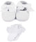 LACOFIA Baby Mädchen rutschfest Weiche Sohle Bowknot weiß Taufe Schuhe mit Bestickten Kreuz Taufe Socken 3-6 Monate