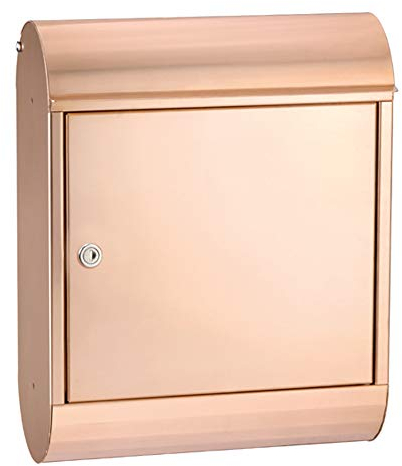 MEFA Briefkasten Topaz 842 Kupfer (Postkasten mit Sicherheitsschloss, 430x340x150 mm) 842800M
