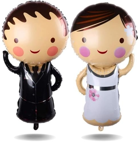 DIWULI Hochzeit Luftballons XXL - Mr and Mrs Deko Hochzeit, Hochzeitsdeko Braut und Bräutigam, Just Married Luftballon Brautpaar, Folien-Ballon Hochzeitsfeier, Hochzeitstag, Silber-Hochzeit Dekoration