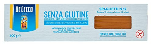 De Cecco Spaghetti No. 12 Gluten Free Pasta, 400g | Premium, Bronze Drawn, Italian