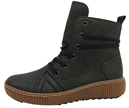 Rieker Damenschuhe Schnürstiefel Grün Freizeit, Schuhgröße:41 EU