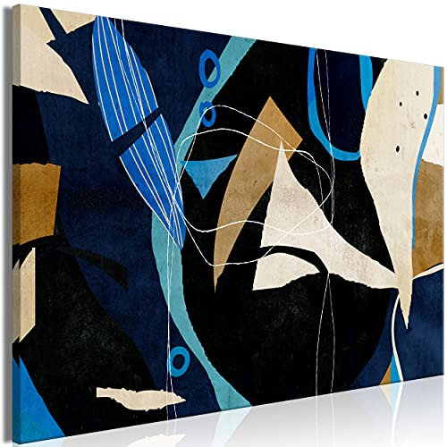decomonkey Bilder Abstrakt 120x80 cm 1 Teilig Leinwandbilder Bild auf Leinwand Vlies Wandbild Kunstdruck Wanddeko Wand Wohnzimmer Wanddekoration Deko Modern Geometrisch