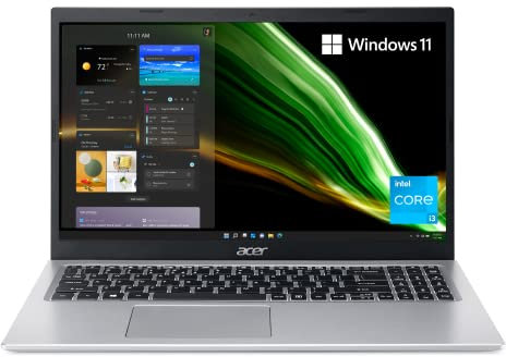 Acer Aspire 5 A515-56-33C0 Slim Laptop | 15.6 Full HD IPS Display | 11th Gen Intel Core i3-1115G4 Processor | 4GB DDR4 |128GB NVMe SSD | WiFi 6 | Backlit Keyboard | Windows 11 Home in S Mode