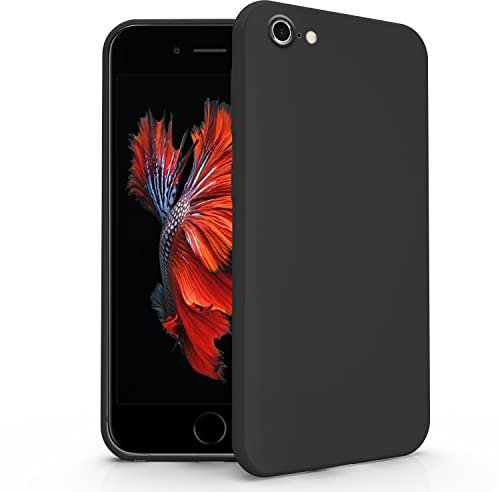 N NEWTOP Cover Compatibile per Apple iPhone 6 e 6S, Custodia TPU SOFT Gel Silicone Ultra Slim Sottile Flessibile Case Posteriore Protettiva (Nero - No Logo)