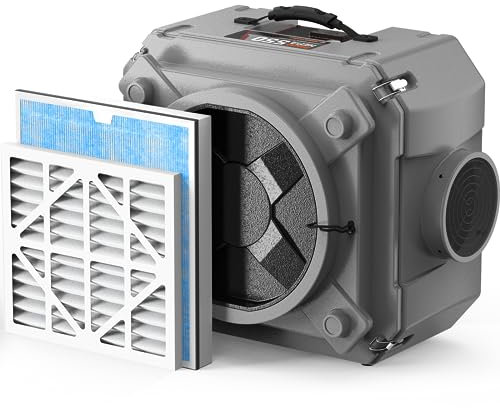 Abestorm Purificador de aire, máquina de aire negativo con filtración de 3 etapas y entrada de aire de 16 pulgadas para el hogar, purificación de aire industrial y comercial, MEVR-10 y HEPA/filtros de