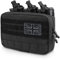 WYNEX Tactical Mag Admin Pouch, Molle Utility Tool Pouch Medical EMT Organizer with Triple Stacker Magazine Holder for M4 M16 Patch Included Black