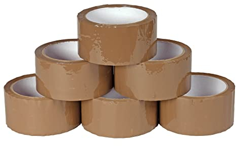 BIGtec 12 Rollen Paketklebeband Klebeband Packband Paketband Verpackungsband Kartonband Standard 66m lang 48mm breit braun Verpackungsmaterial für Pakete und Karton