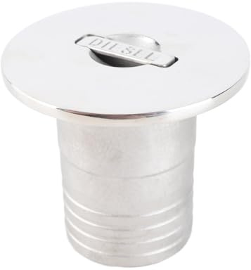 Boat Deck Filler with Cap, 50mm 316 Stainless Steel Boat Deck Fuel Fill for Yachts Caravans Campers Boat/Yacht Spare Parts Boat/Yacht Spare Parts